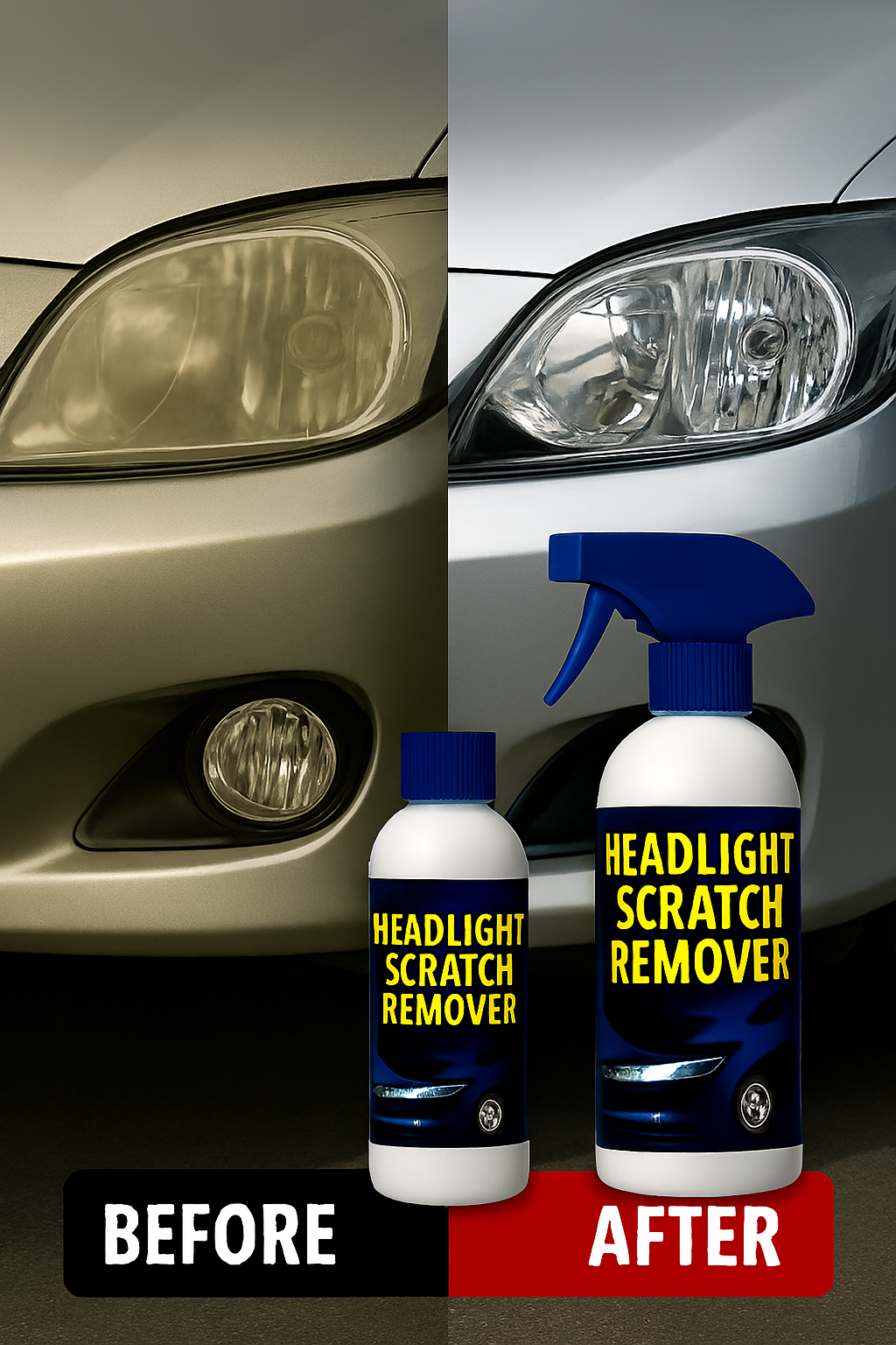 Premium Car Headlight Scratch Remover— Buy 1 Get 1 Free